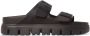 Birkenstock Chunky Zwarte Leren Sandalen Black Dames - Thumbnail 1