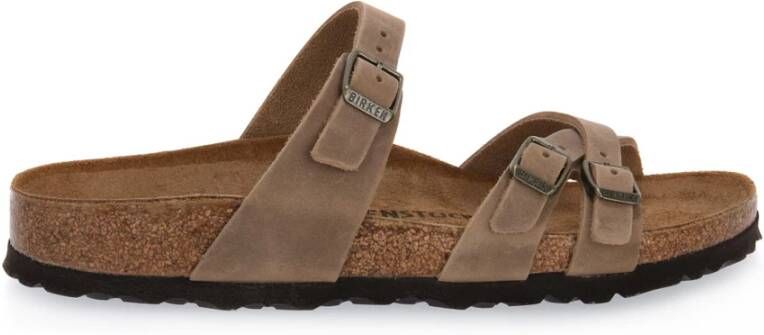 Birkenstock Comfortabele en stijlvolle Franca Tobacco Bruine Sandalen Brown Dames