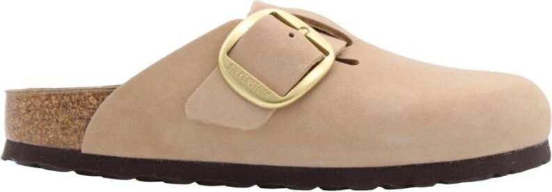 Birkenstock Comfortabele Knuppel Slipper voor dagelijks gebruik Beige Dames