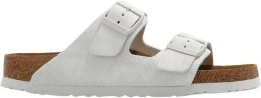 Birkenstock Witte Arizona Slippers Sandalen White Dames