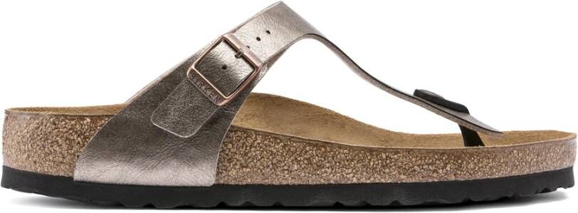 Birkenstock Damessandalen Gizeh Birko-Flor Large Grijs Dames