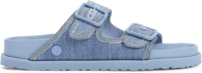 Birkenstock Slippers Arizona Stone Washed Blue Dames