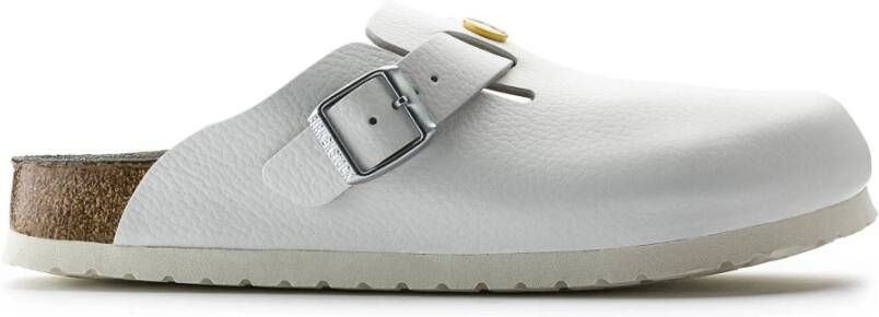 Birkenstock Elegante Leren Klompen Comfortabel Stijlvol White Heren