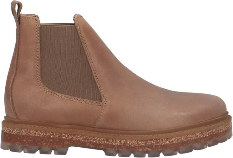 Birkenstock Chelsea Boots Stijlvol Nubuckleer Brown Dames