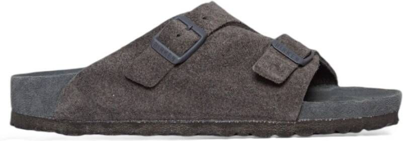 Birkenstock Exclusieve Suède Sandalen in Anthracite Gray Heren