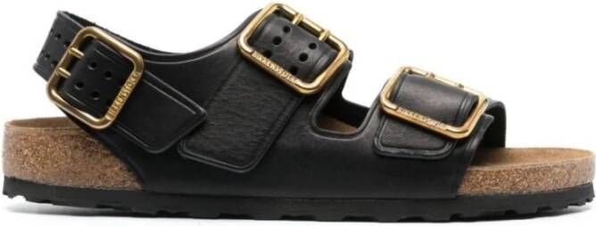 Birkenstock Flat Sandals Black Heren