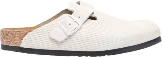 Birkenstock Geëtste Leren Muiltjes White Heren