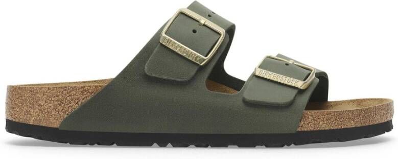 Birkenstock Geolied leren damessandaal Green Dames