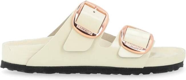 Birkenstock Gesp Glans Sandalen Beige Dames