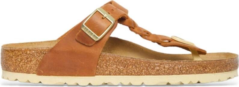 Birkenstock Gevlochten Cognac Olie Sandalen Brown Dames