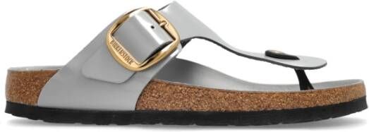 Birkenstock Gizeh Big Buckle Slides Gray Dames