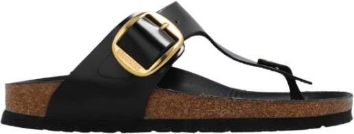 Birkenstock Gizeh Big Buckle slides Zwart Dames