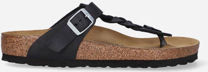 Birkenstock Gizeh Braided Slides Zwart Dames