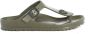 Birkenstock Khaki Open Teen Slides Groen Dames - Thumbnail 1