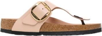 Birkenstock Gizeh Sandalen met Grote Gesp Beige Dames