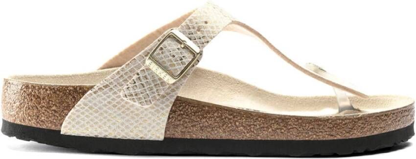 Birkenstock Python Glitter Dames Sandaal Beige Dames