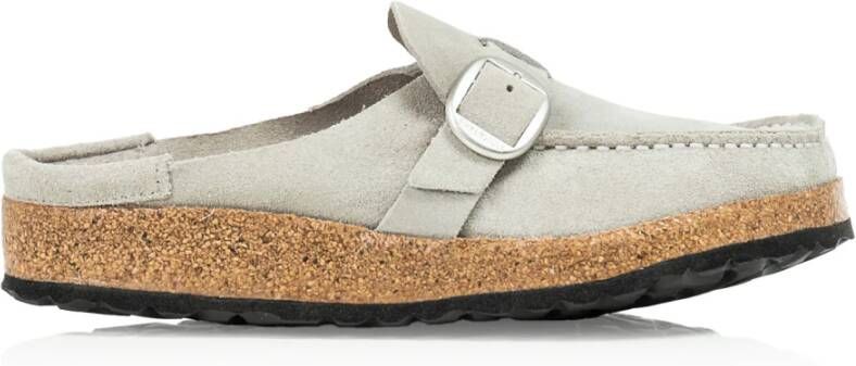 Birkenstock Grijze Suède Sandalen Buckley Style Gray Dames