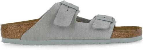 Birkenstock Grijze Suède Sandalen met Zacht Voetbed Gray Heren