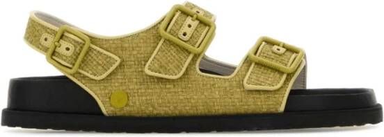 Birkenstock Groene Raffia Sunshine Sandalen Green Heren