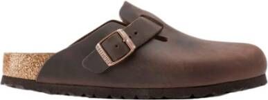 Birkenstock Habana Leren Muiltjes Bruin Heren