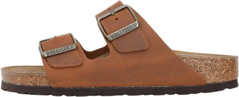 Birkenstock Klassieke Arizona Sandalen in Cognac Brown Dames