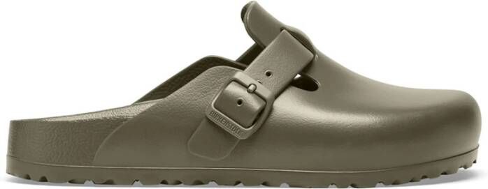 Birkenstock Klassieke Lederen Sandalen Green Dames