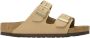 Birkenstock Verstelbare Logo Sandalen Rubberen Zool Beige Dames - Thumbnail 14