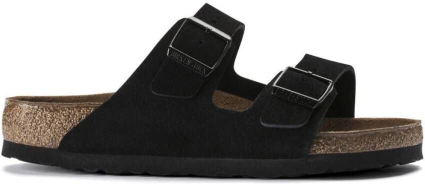 Birkenstock Klassieke tweestrooks damesandaal Zwart Dames