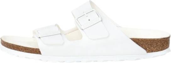 Birkenstock Klassieke witte tweestrooksandalen White Heren