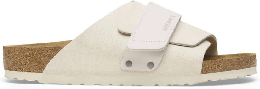 Birkenstock Kyoto Nubuck Suède Sandalen White Heren