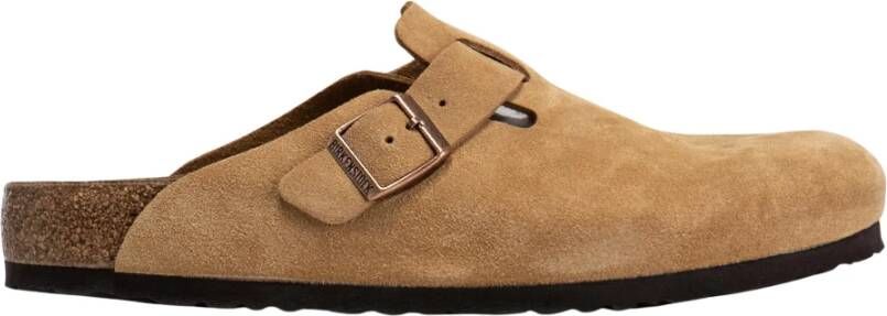 Birkenstock Latte Cream Suède Klompen Beige Heren