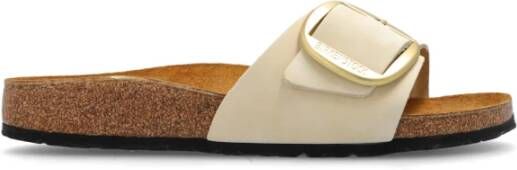 Birkenstock Madrid Big Buckle slides Beige Dames