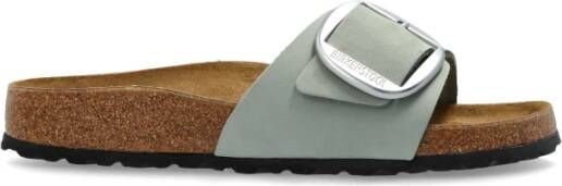 Birkenstock Madrid Big Buckle Slides Blue Dames