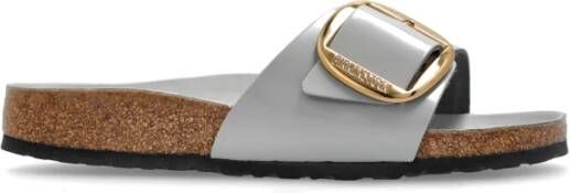 Birkenstock Madrid Big Buckle Slides Gray Dames