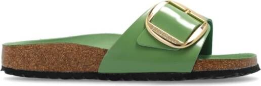 Birkenstock Madrid Big Buckle Slides Green Dames