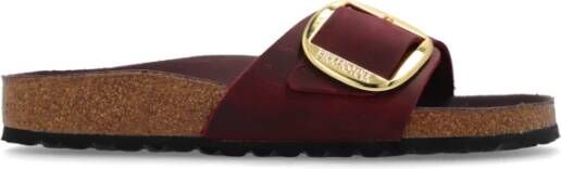 Birkenstock 'Madrid Big Buckle' Slippers Red Dames