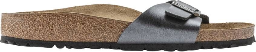 Birkenstock Madrid Birko-Flor Smalle Sandalen Zwart Dames