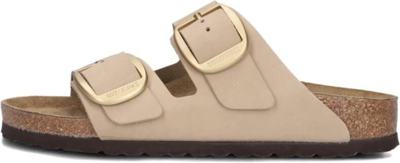 Birkenstock Madrid Buckle Nub Slippers Beige Dames