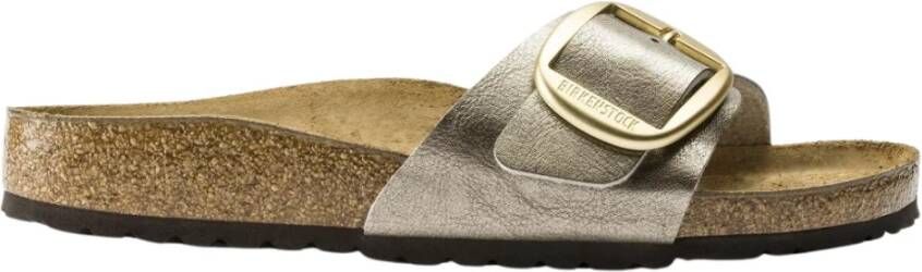 Birkenstock Metallic Madrid Dames Sandalen Topo Beige Dames