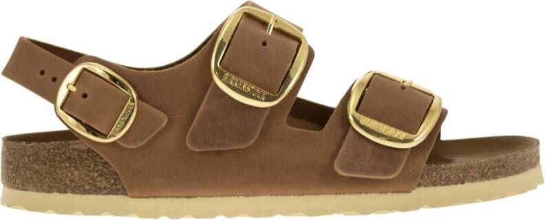 Birkenstock Milano Big Buckle Sandal Brown Dames