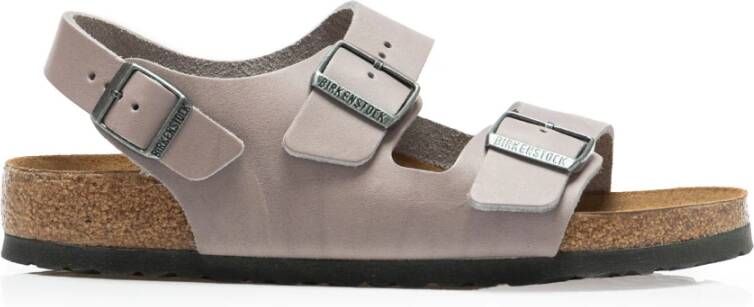 Birkenstock Milano Leder Sandalen Gray Heren