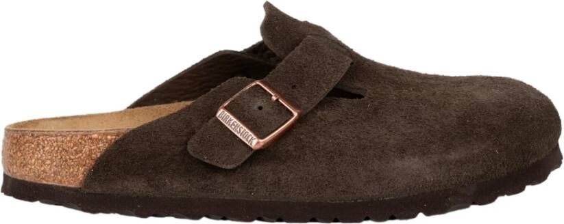 Birkenstock Mokka Suède Sandaal Boston Stijl Brown Heren