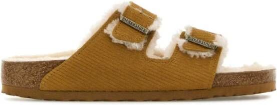 Birkenstock Mosterd suède Arizona pantoffels Brown Heren