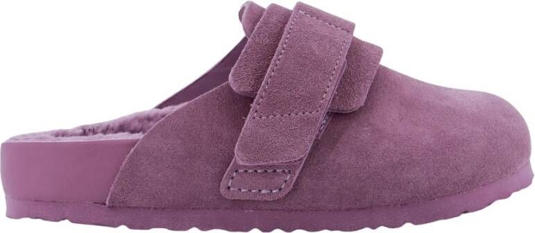 Birkenstock Nagoya Suède Muiltje met Verstelbare Band Purple Dames