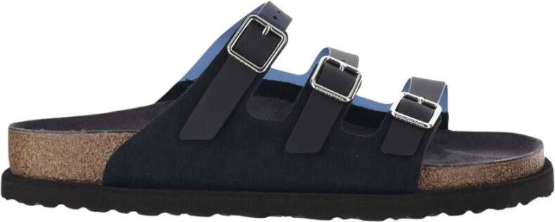 Birkenstock Navy Suède Sandalen Kurk Zool Blue Heren