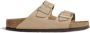 Birkenstock Verstelbare Logo Sandalen Rubberen Zool Beige Dames - Thumbnail 20