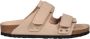 Birkenstock Nubuck Leren Sandalen met Verstelbare Banden Beige Dames - Thumbnail 10