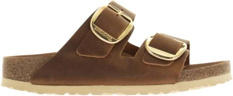 Birkenstock Oiled Leather Slipper Brown Dames