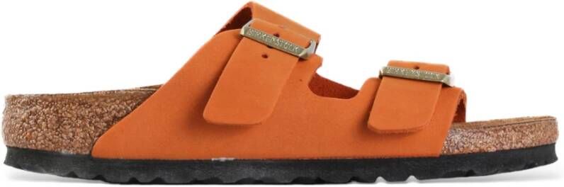 Birkenstock Oranje Nubuck Sandalen Orange Dames