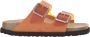 Birkenstock Oranje Sandalen met Suède Rand Kurk Zool Orange Dames - Thumbnail 1